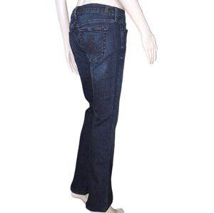 7 FOR ALL MANKIND "A Pocket" Discontinued Dark Blue Wash Flare Cut Jeans 29 RARE